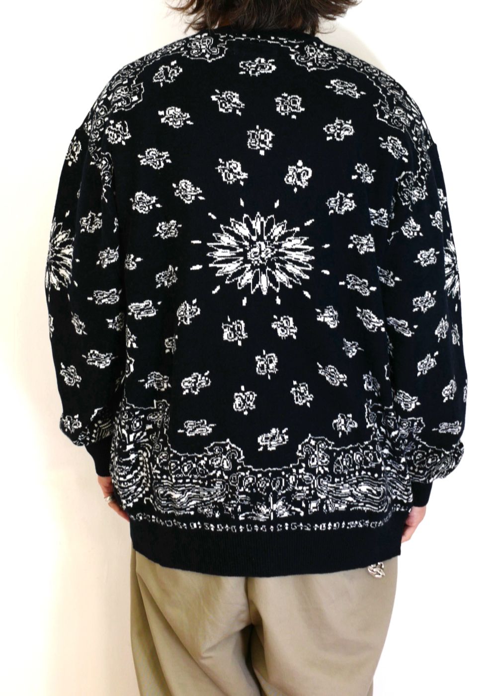 キムタク着 HIDE AND SEEK BANDANA CARDIGAN XL