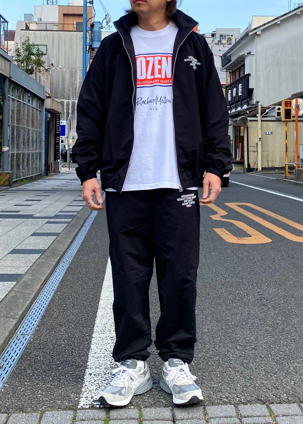 Track Jacket (BLACK) / ナイロン トラック ジャケット / セットアップ可能