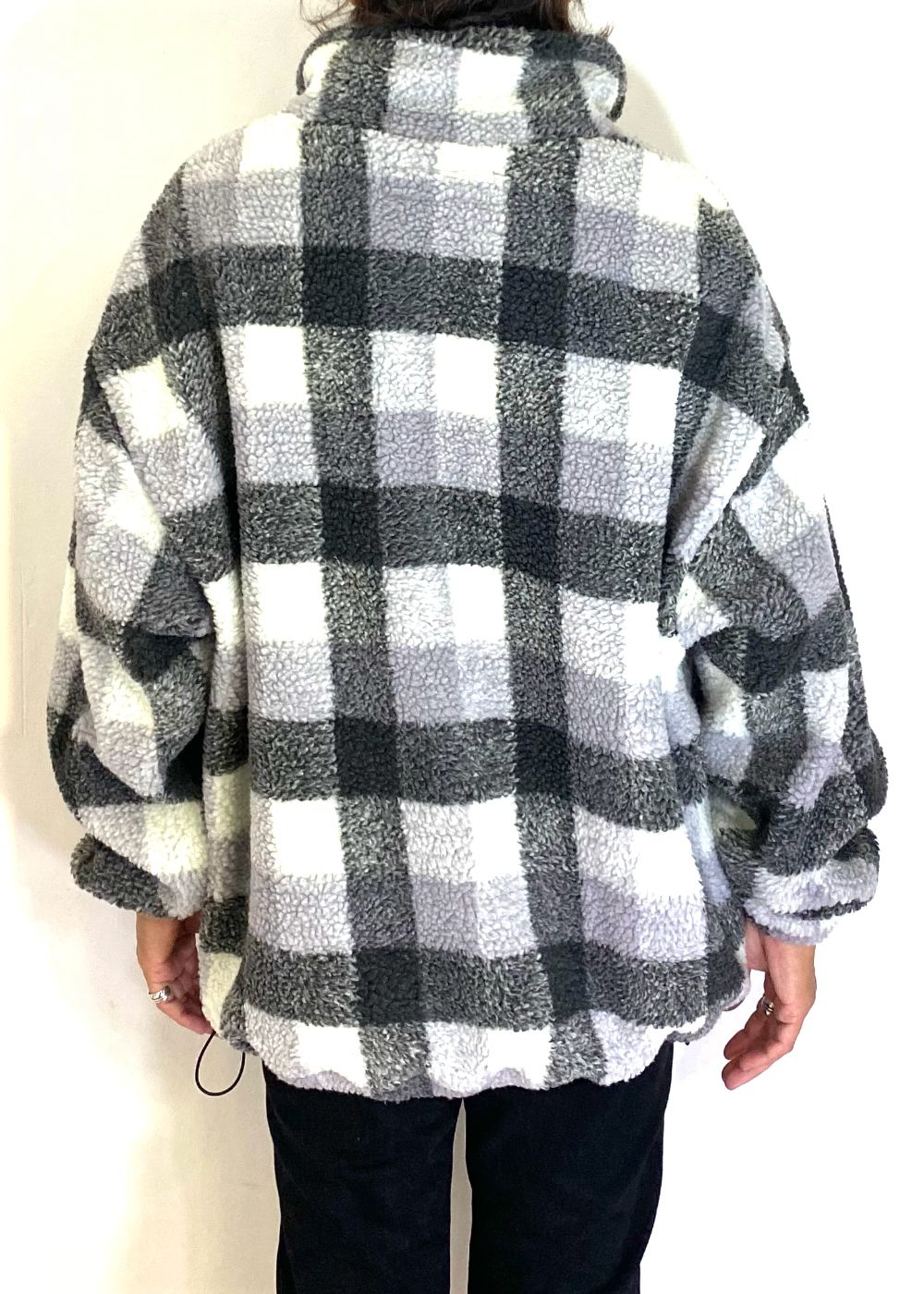 HIDE AND SEEK - BOA HALF ZIP JACKET (PANTHER) / ボアフリース