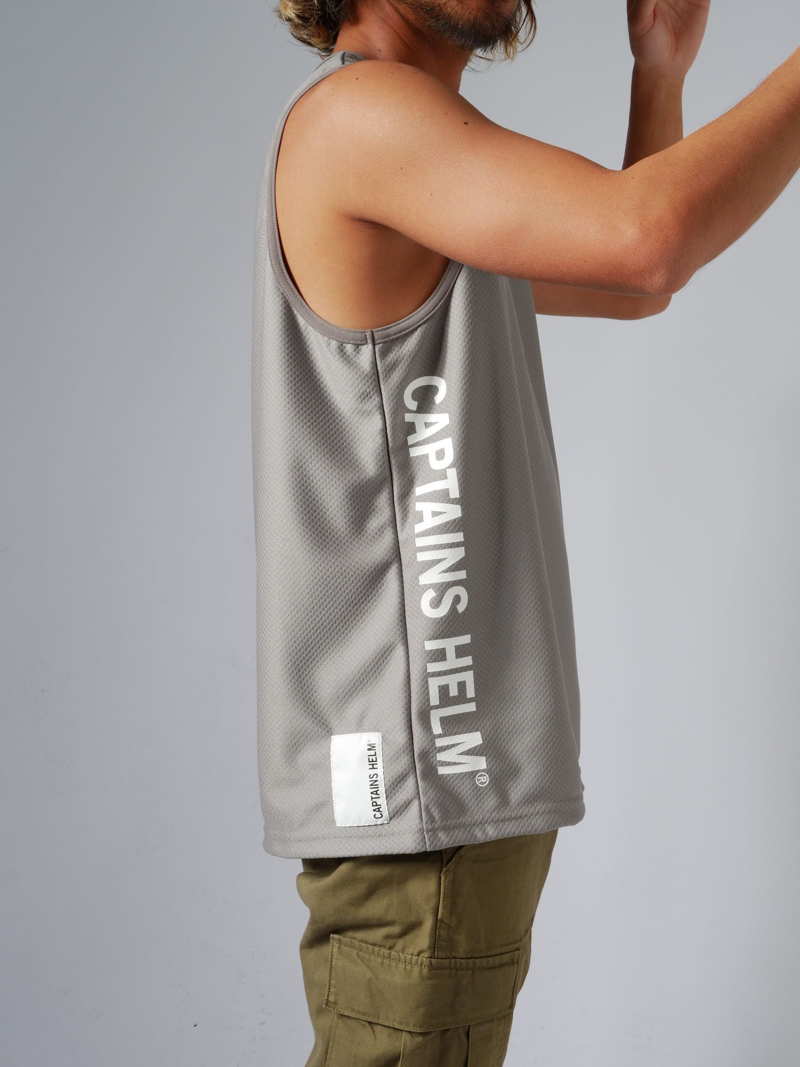 CAPTAINS HELM - DOUBLE MESH TECH TANK-TOP (GRAY) / ダブルメッシュ タンクトップ | LOOPHOLE