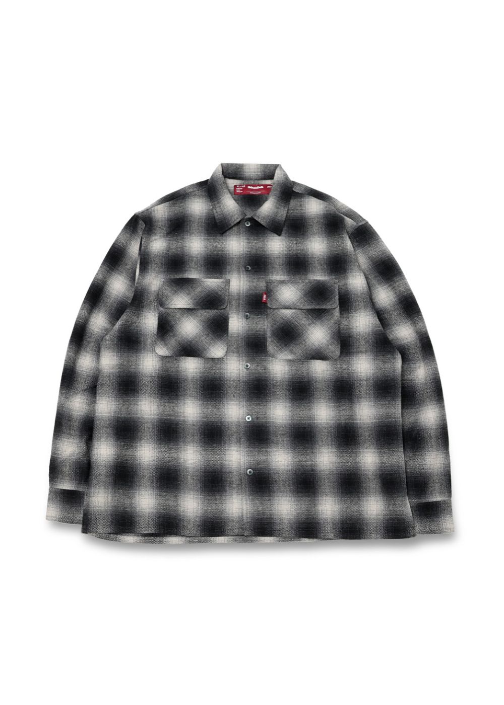 HIDE AND SEEK - WOOL OMBRE CHECK L/S SHIRT (WHITE) / ウール オンブレチェック シャツ |  LOOPHOLE