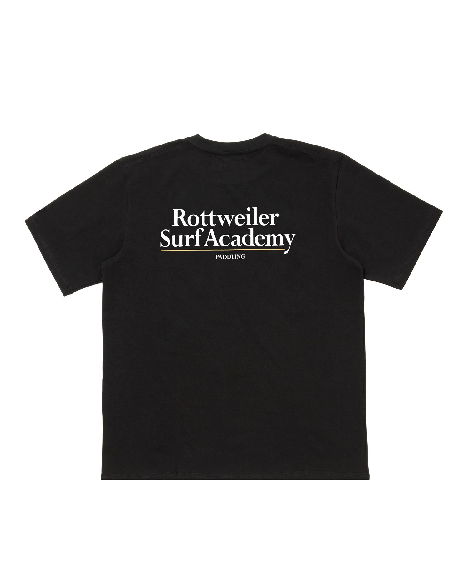R9 SURF ACADEMY SS TEE (BLACK) /  オリジナル ロゴプリント Tシャツ
