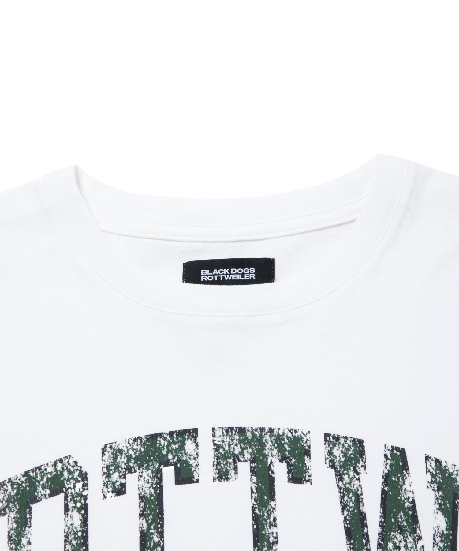 R9 RTTW TEE (WHITE) / カレッジロゴ プリント オリジナル Tシャツ