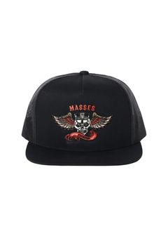 MESH CAP EAGLE P (×MASSES) (BLACK) / マシス コラボレーション メッシュキャップ