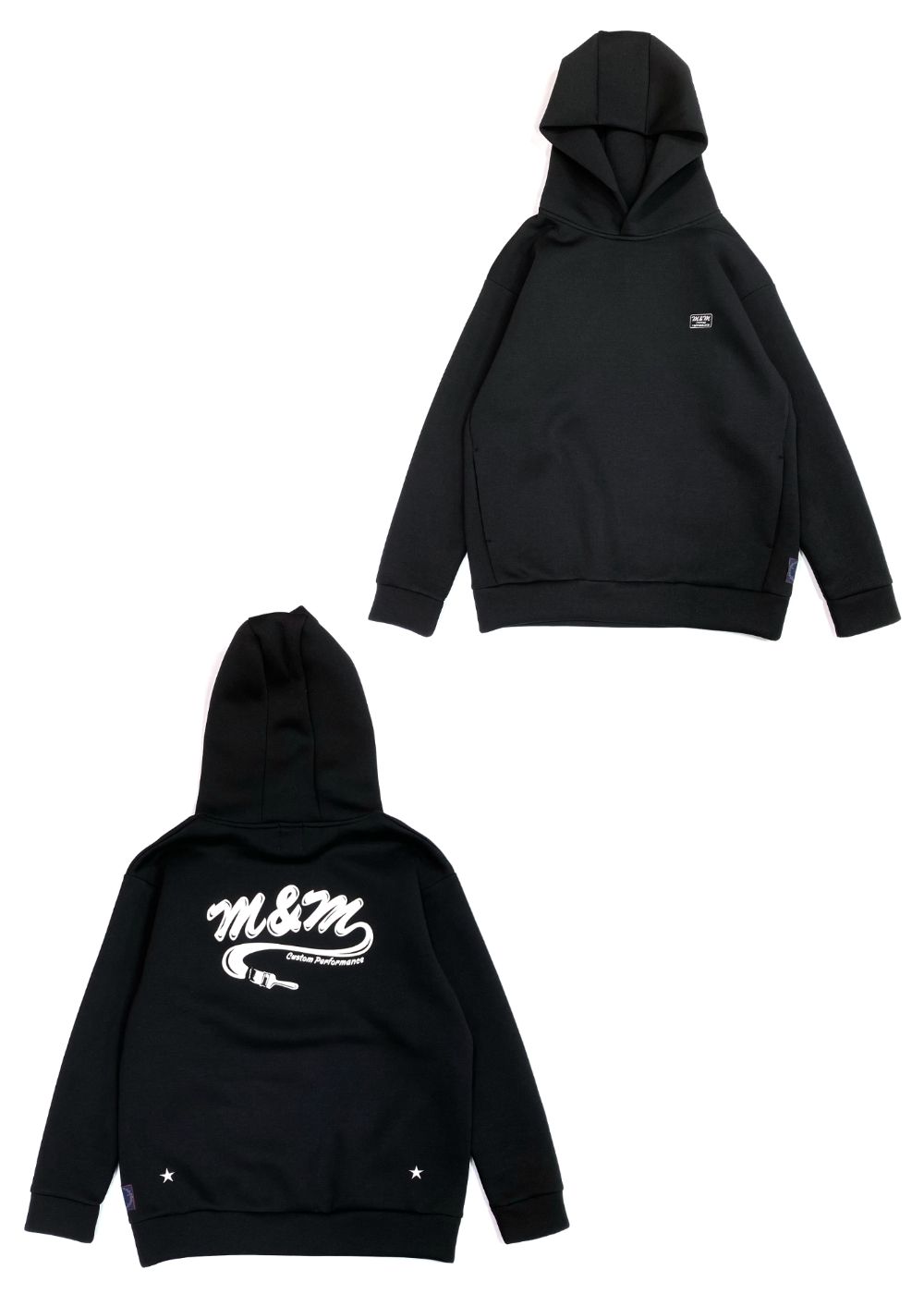 M&M CUSTOM PERFORMANCE - HEAVY PARKA (BLACK) / ロゴ プリント