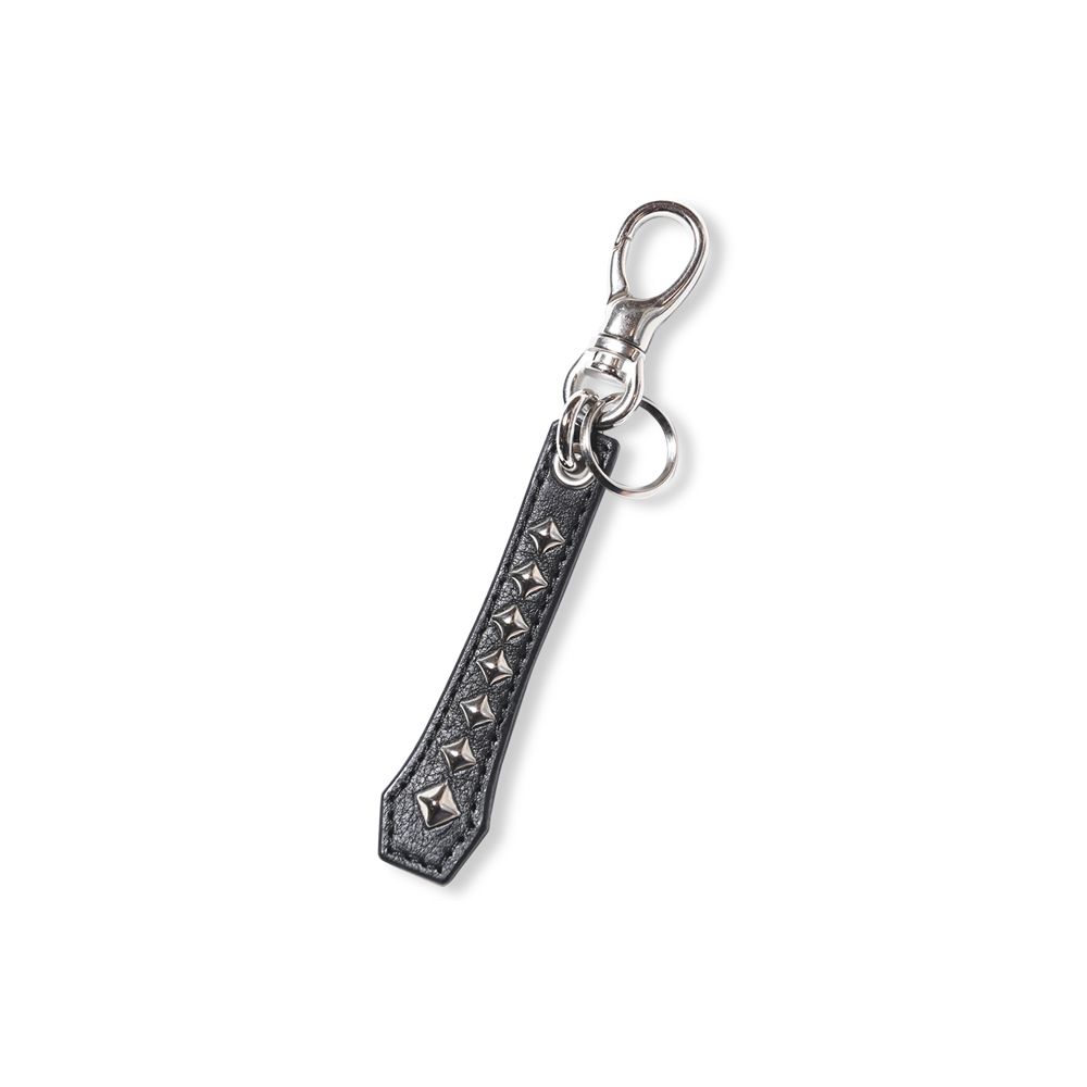 CALEE - STUDS LEATHER ASSORT KEY RING <TYPE 1 > (BLACK A 