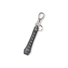 STUDS LEATHER ASSORT KEY RING <TYPE 1 > (BLACK A) / スタッズ レザー キーリング