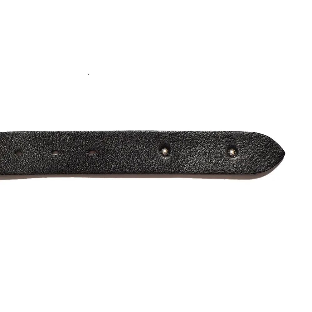 Rusty Calf Leather Belt (BLK)  / カーフ レザー ベルト