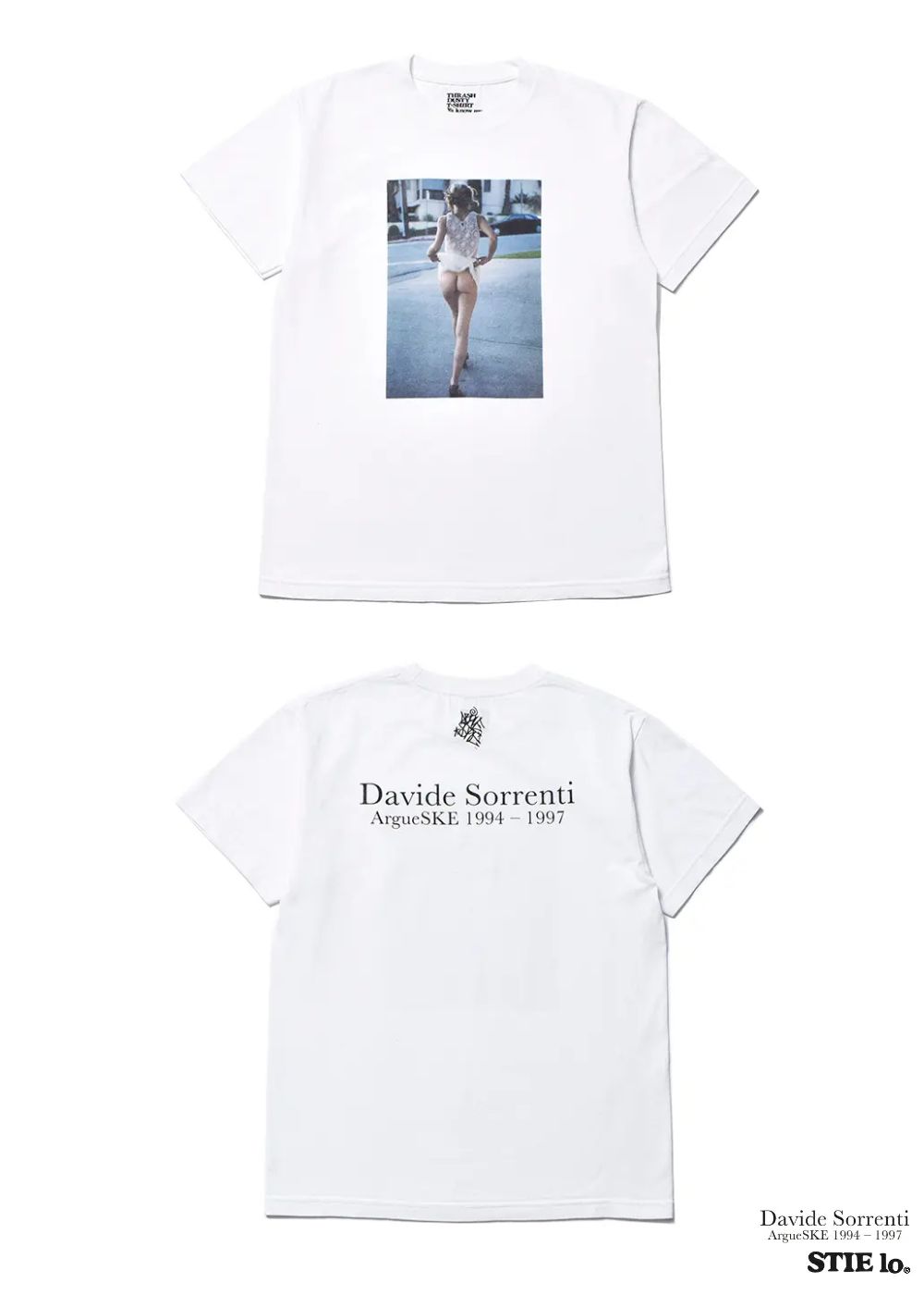 Davide Sorrenti×Stie-lo Jaime Flashing Bum T-SH (WHITE) / ×ダヴィデ・ソレンティ×スティーロ コラボフォトT