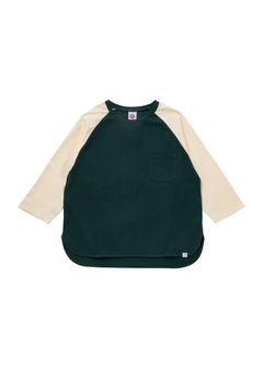 3/4 SLEEEVE BASEBALL TEE "BABE" (GREEN) / グッドウェア コラボ ベースボールTee
