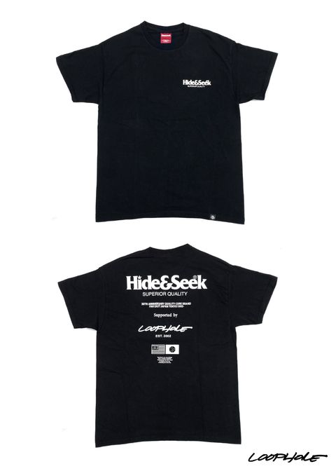 HideandSeek x “H&S DEALER” 30th S/S Tee (BLACK) / ハイドアンドシーク 30周年記念 ディーラー コラボ Tシャツ
