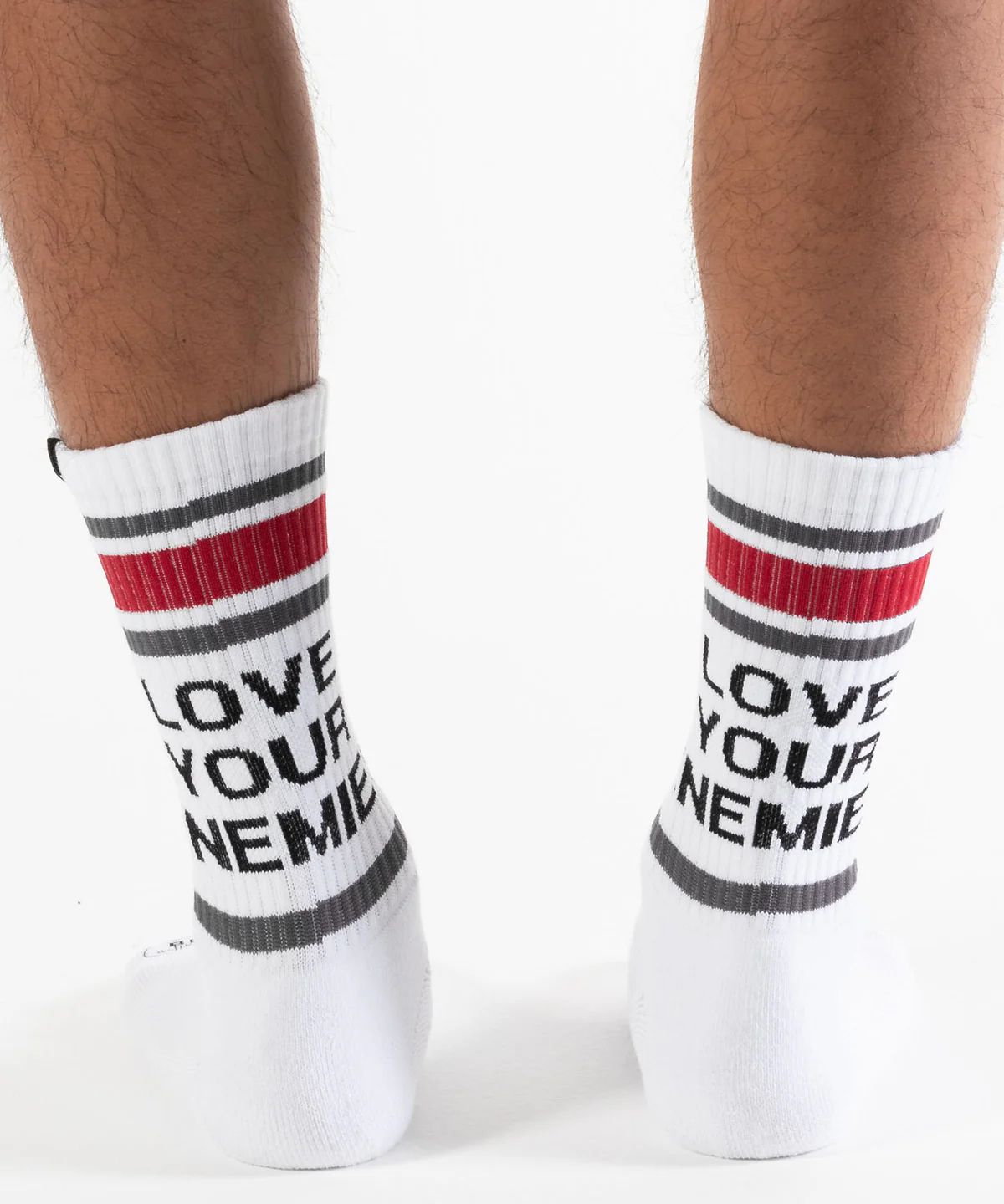 2 Pcs JACQUARD SOCKS "LARRY" (BURGUNDY) / 2パック ラインソックス