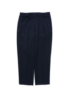 R9 TWILL SLACKS (NAVY) / ポリエステル ツイル スラックス
