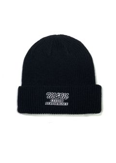KNIT CAP (BLACK) / ロゴ刺繍 ニットキャップ