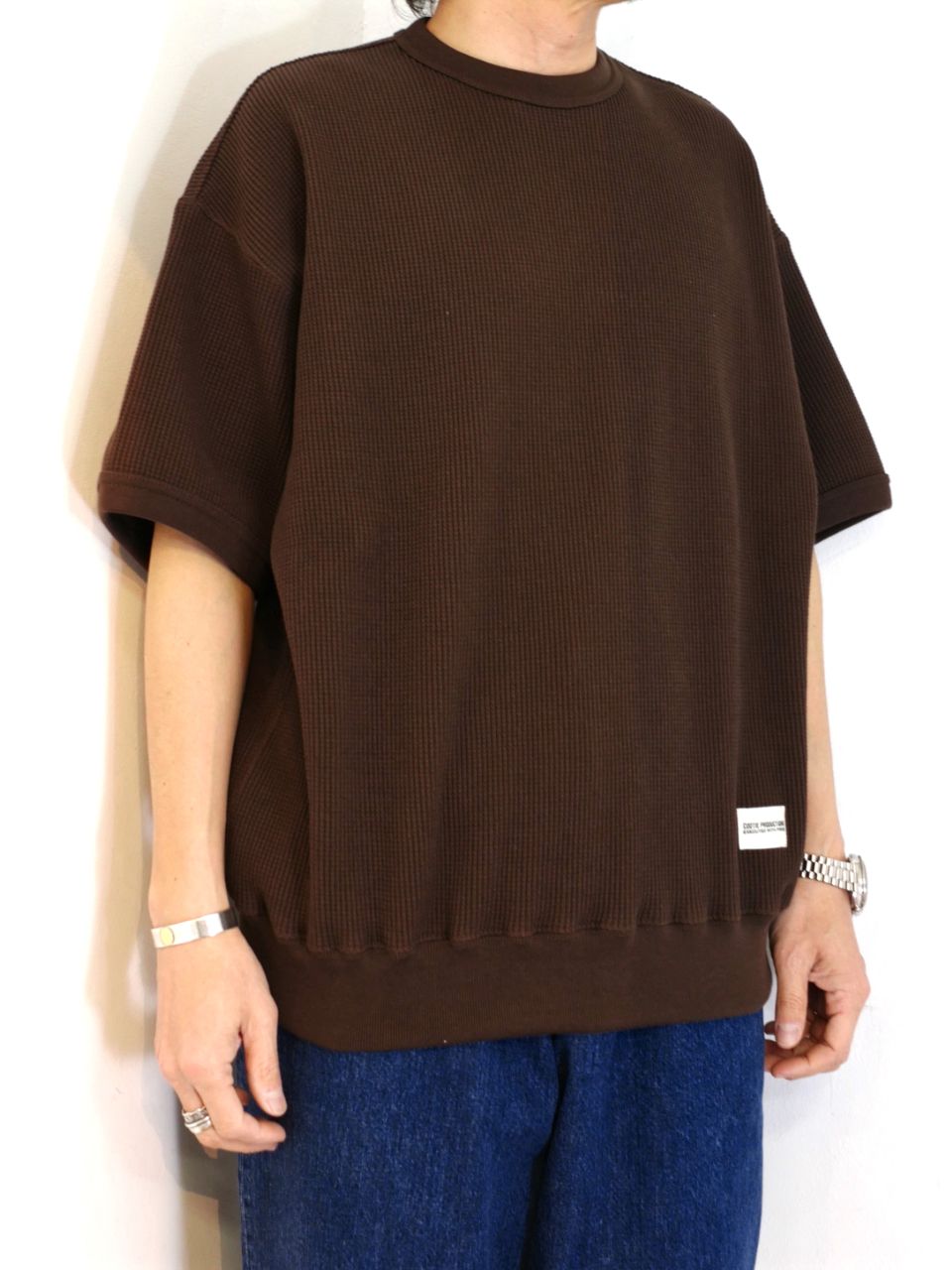 COOTIE PRODUCTIONS - Suvin Waffle S/S Crew (BROWN) / ワッフル ...