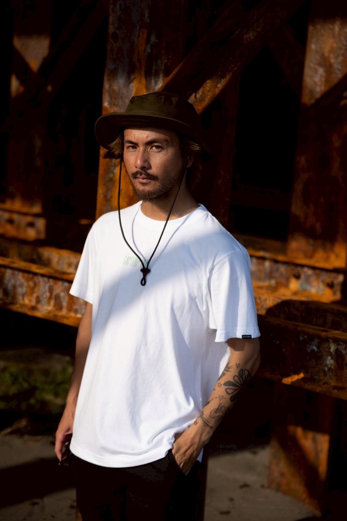 "OCEANSIDE DIVISION" US LOGO DRY STRECH HAT (OLIVE) / ドライ ストレッチ サファリ ハット