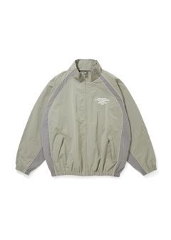 Track Jacket (BEIGE×GRAY) / ナイロン トラック ジャケット / セットアップ可能