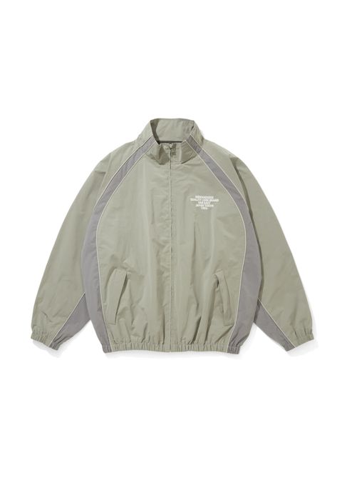 【ラスト1点】Track Jacket (BEIGE×GRAY) / ナイロン トラック ジャケット / セットアップ可能