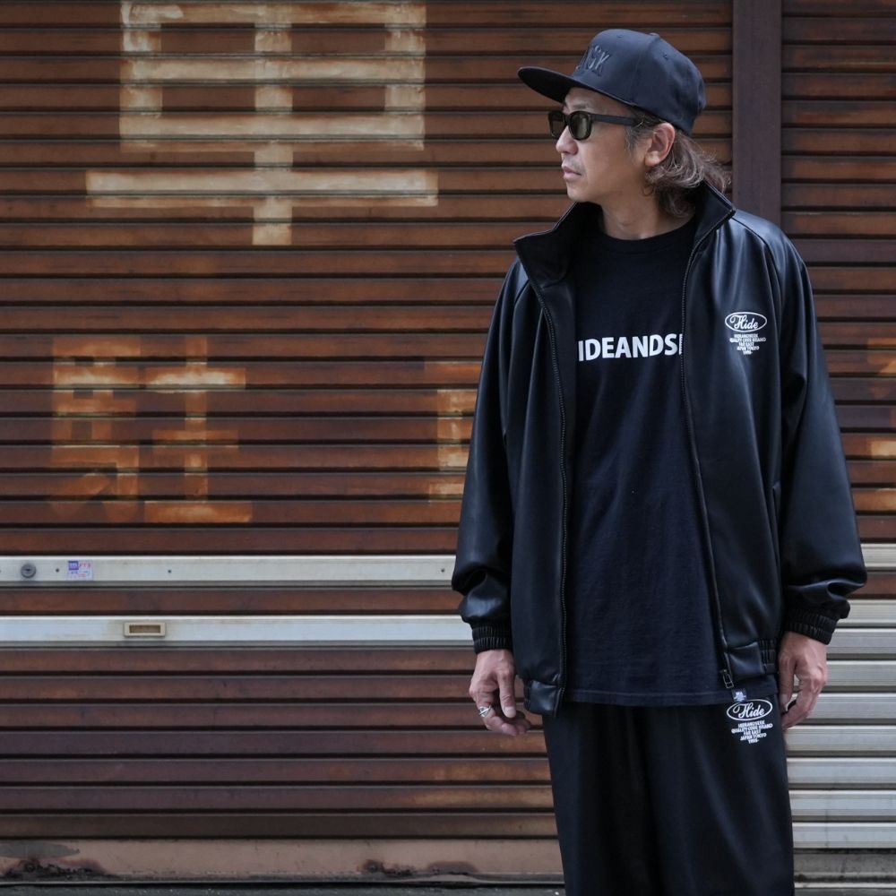 Track Jacket (BLACK) / PUレザー トラック ジャケット / セットアップ可能