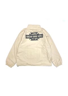 BAR&SHIELD TRACK JKT (CREAM) / バー&シールド ナイロン トラック ジャケット