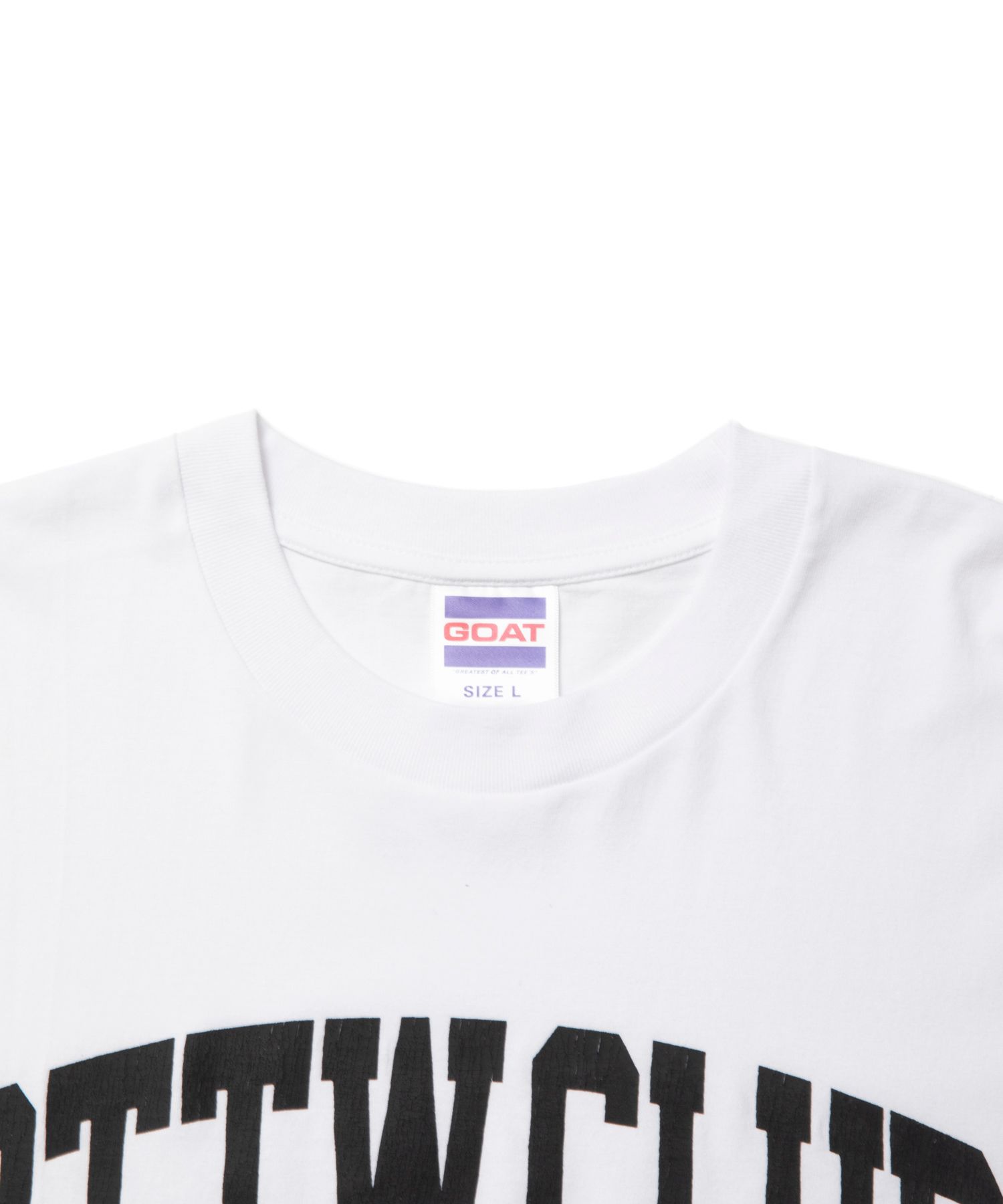 RTTW.C LS TEE (WHITE) / カレッジロゴ プリント Tシャツ
