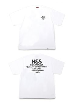 H&S Logo S/S Tee (BigSilhouette) (WHITE) / ヘビーオンス ワイド Tシャツ