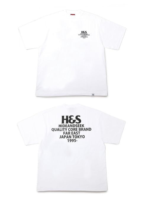 H&S Logo S/S Tee (BigSilhouette) (WHITE) / ヘビーオンス ワイド Tシャツ