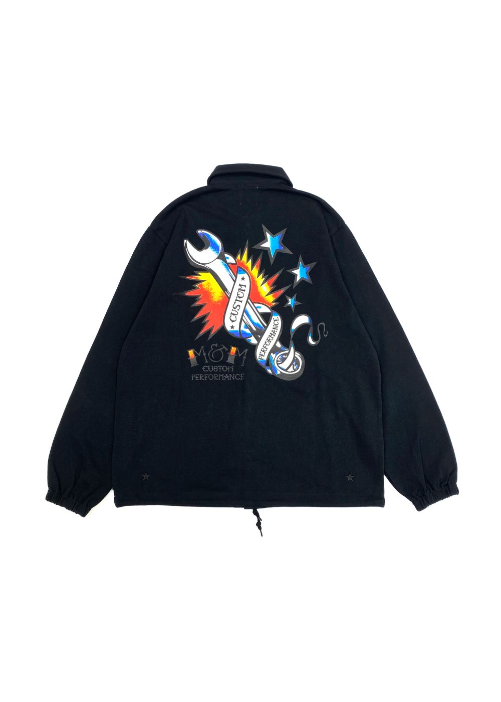 COTTON COACH JACKET (BLACK) / コットン 天竺 コーチジャケット