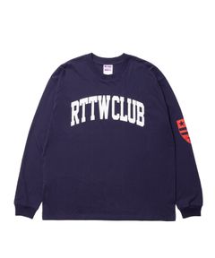 【ラスト1点】RTTW.C LS TEE (NAVY) / カレッジロゴ プリント Tシャツ