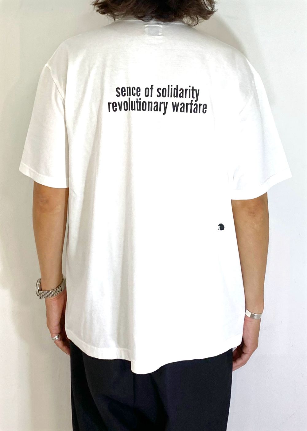 CIRCLE POCKET TEE BACK PRINT (WHITE) / サークルロゴ ポケット Tシャツ