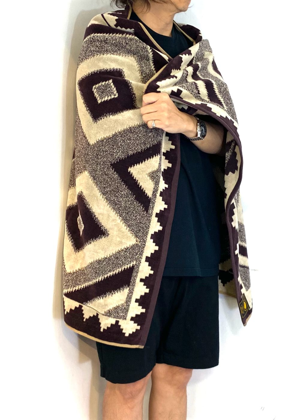 RATS - TOWEL BLANKET (BROWN×BEIGE) / ネイティブパターン