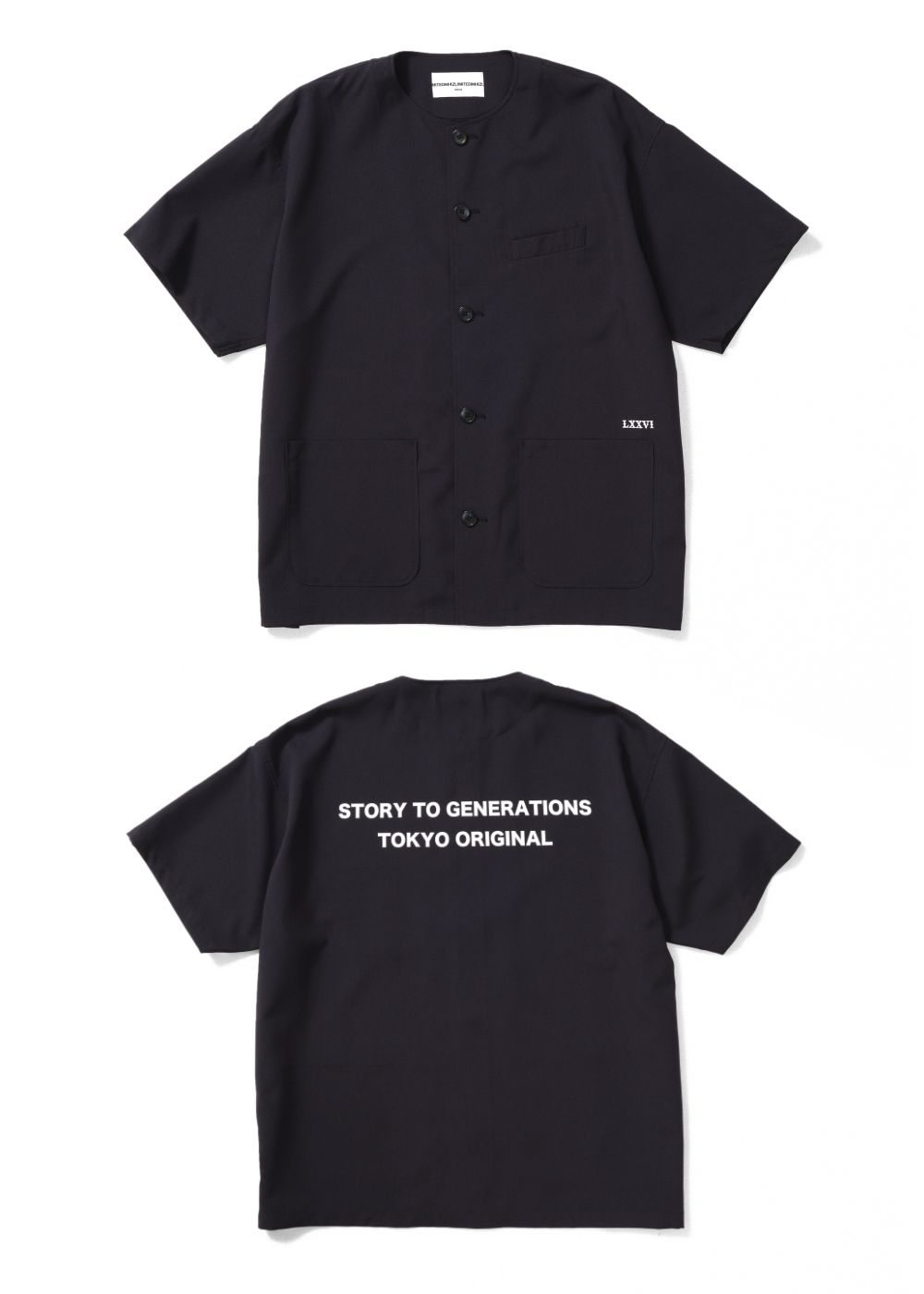 【ラスト1点】REGIMENT SHIRT (BLACK) / ベースボール シャツ