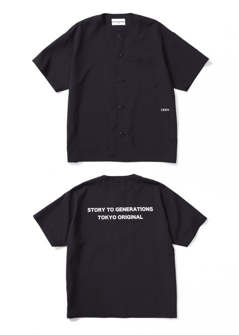 【ラスト1点】REGIMENT SHIRT (BLACK) / ベースボール シャツ