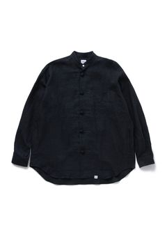 【ラスト1点】L/S CHINA BIG SHIRT "SUNG" (BLACK) / ビッグサイズ チャイナシャツジャケット