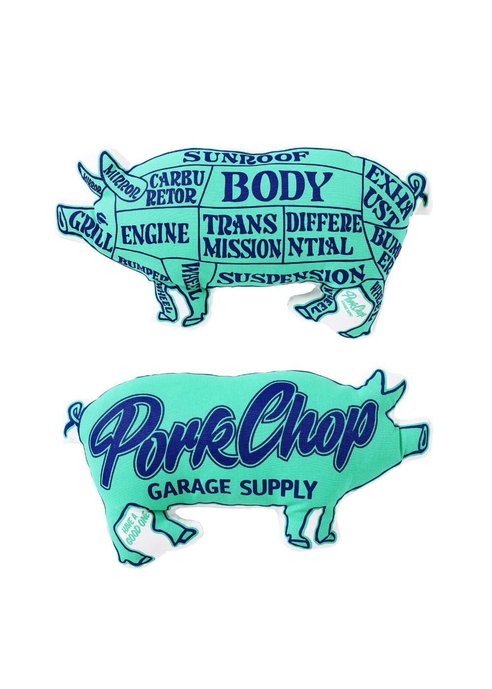 PORK CUSHION (LIGHT GREEN / NAVY) / ポーククッション