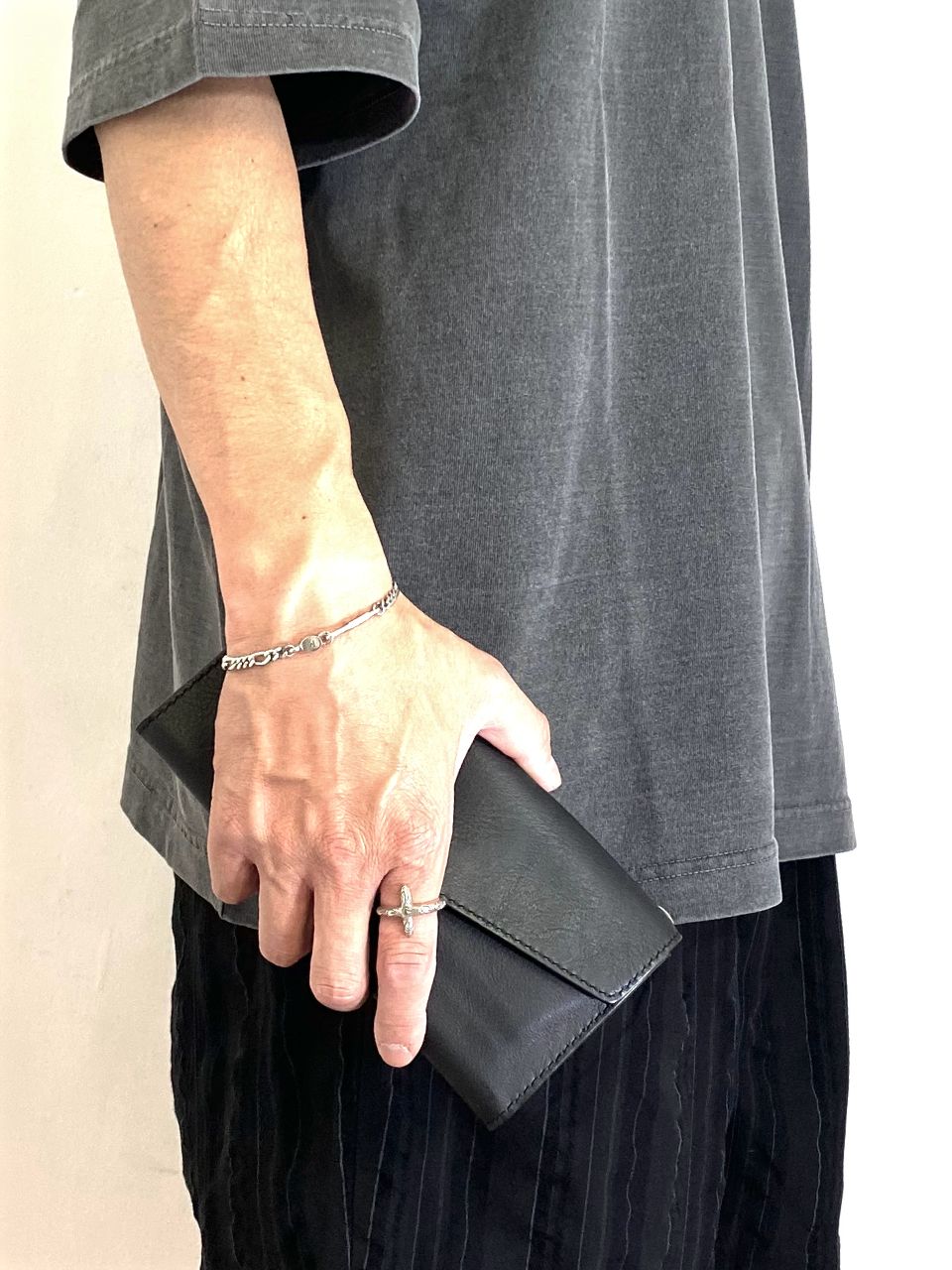 ANTIDOTE BUYERS CLUB - Trucker Long Wallet (BLACK GRAIN