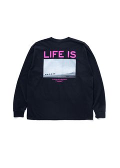 【ラスト1点】L/S PHOTO PRINT T "TRE" (BLACK) /  フォトプリント ロング Tシャツ
