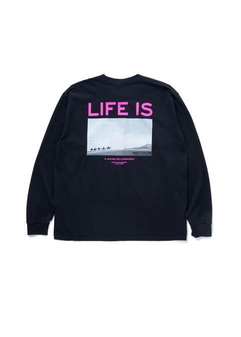 【ラスト1点】L/S PHOTO PRINT T "TRE" (BLACK) /  フォトプリント ロング Tシャツ
