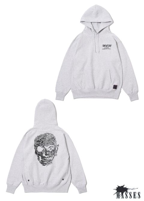 SWEAT HOODED (×MASSES) (GRAY) / マシス コラボレーション スウェットパーカー