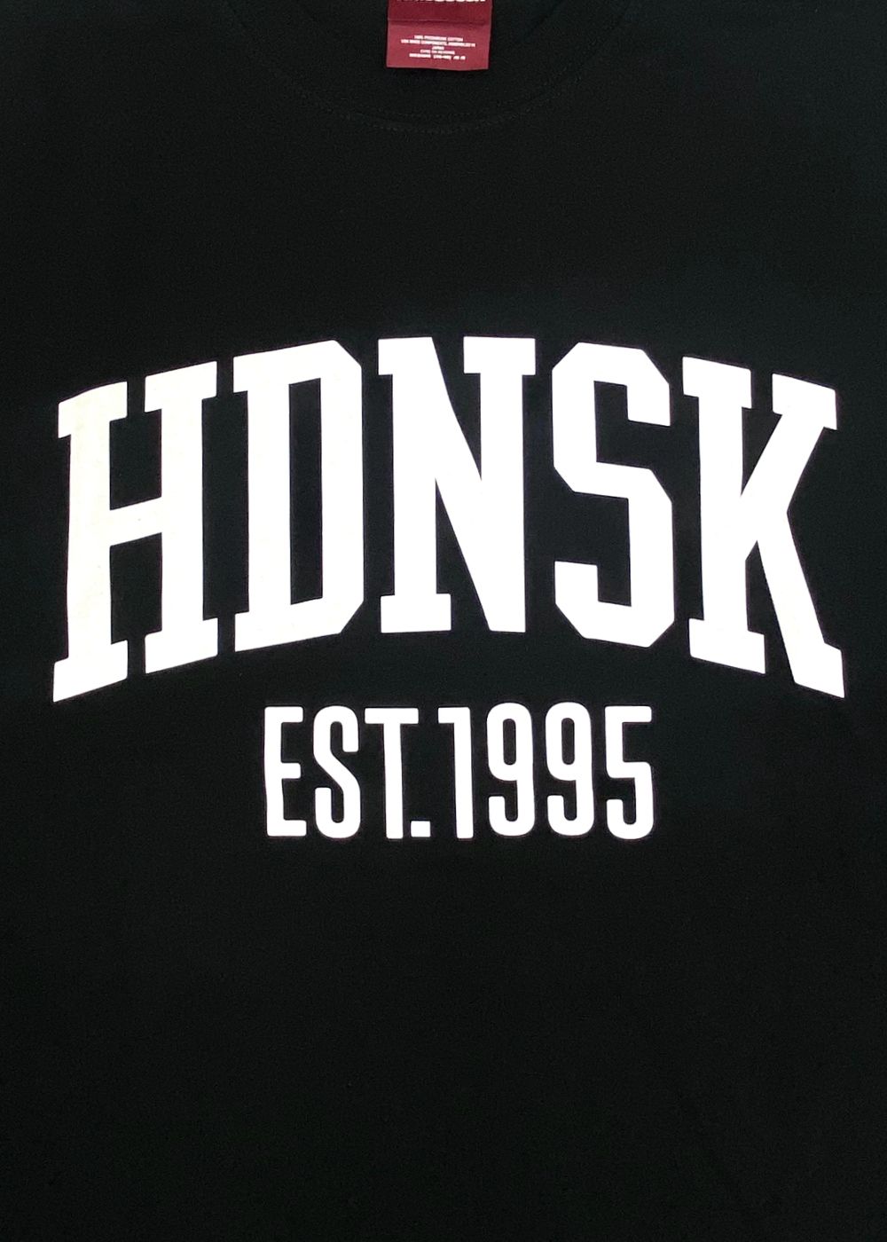 College L/S Tee (BLACK×WHITE) / カレッジ プリント ルーズフィット ロングスリーブ Tシャツ
