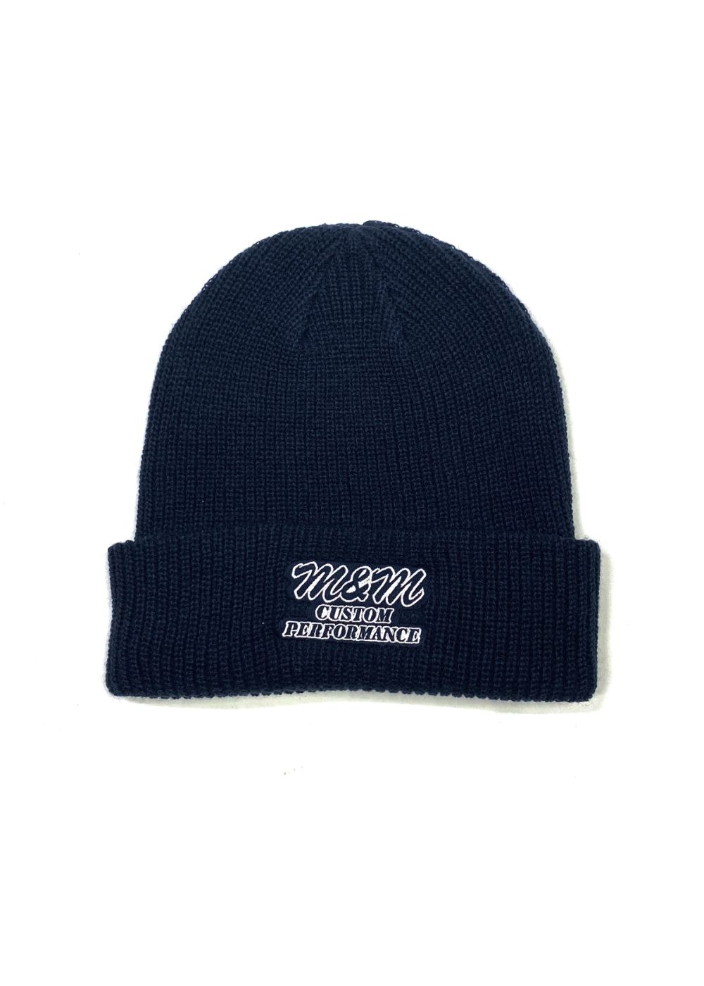 KNIT CAP (NAVY) / ロゴ刺繍 ニットキャップ