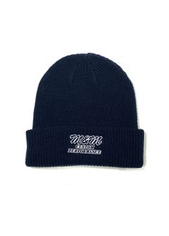 KNIT CAP (NAVY) / ロゴ刺繍 ニットキャップ