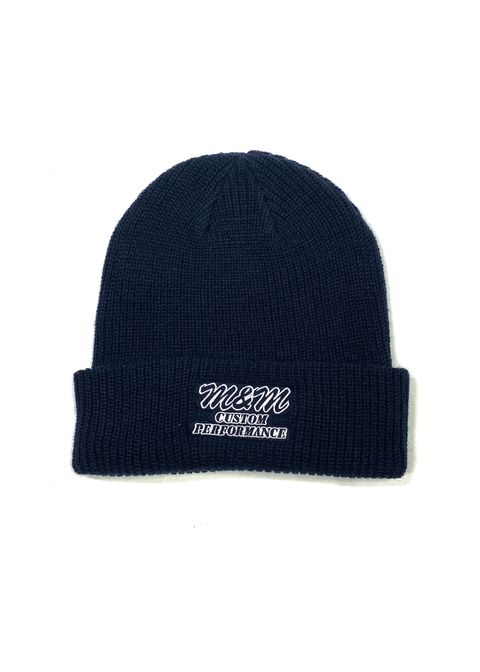 KNIT CAP (NAVY) / ロゴ刺繍 ニットキャップ