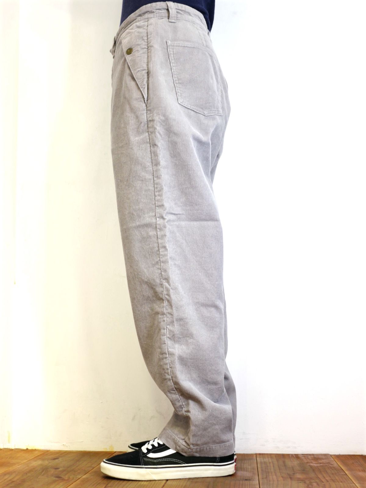 PORKCHOP - LOOSE FIT CORDUROY PANTS (GRAY) / オリジナル ルーズ