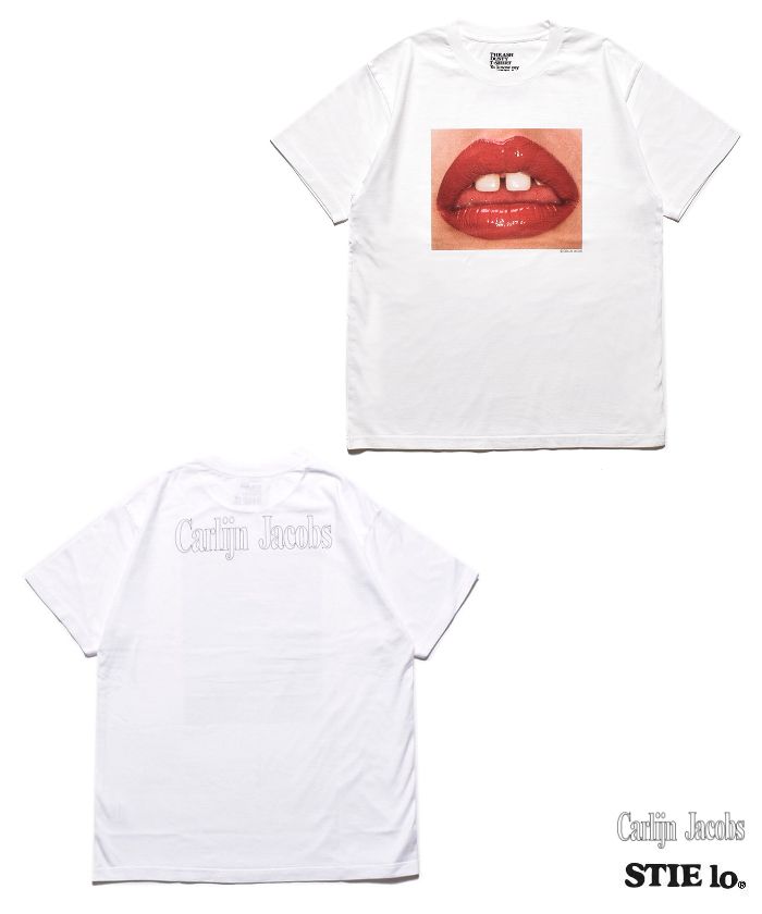 MINEDENIM - Stie-lo × Carlijn Jacobs Lips T-SH (WHITE