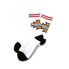 PORK SOX P-22 type-C (WHITE) / ジャガードロゴソックス