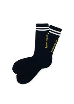 PORK SOX P-23 type-A (BLACK) / ジャガードロゴソックス