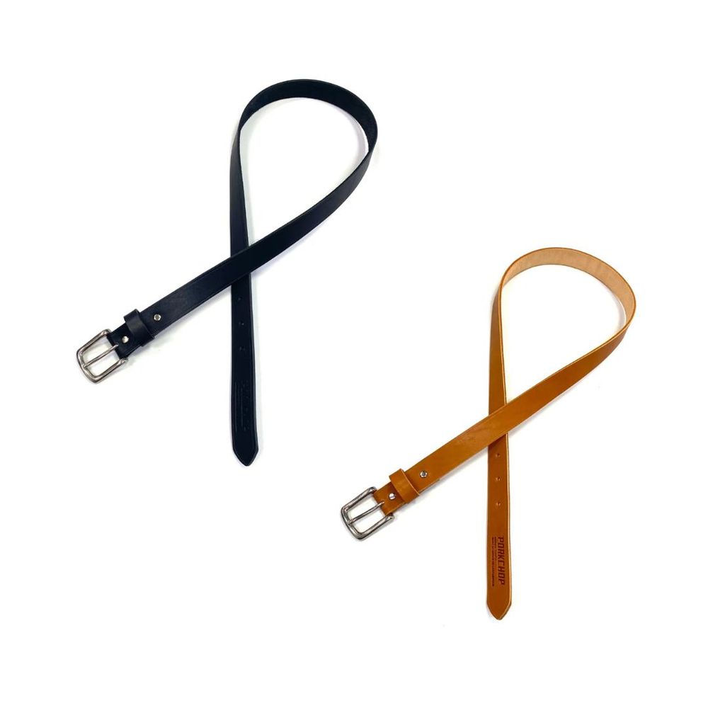 PORKCHOP GARAGE SUPPLY 新作販売告知 / プレーンなレザーベルトは経年変化を楽しみたい一品。