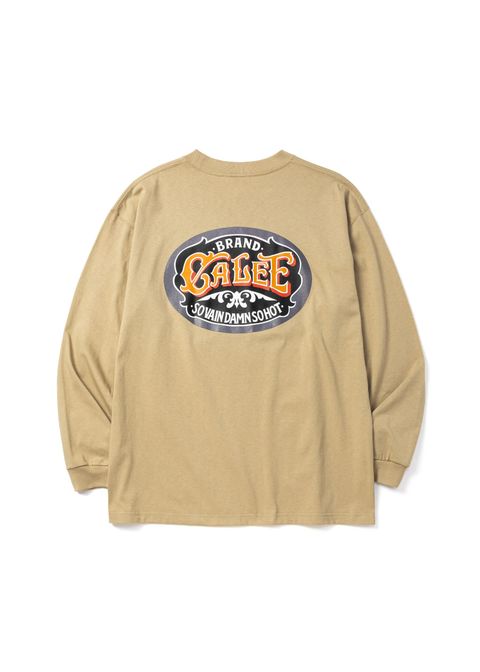 VINTAGE TYPE SIGNBOARD L/S TEE ＜NATURALLY PAINT DESIGN＞ (BEIGE) / ×ナチュラリーペイント コラボ Tシャツ