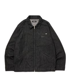 R9 ZIP DENIM JACKET (BLACK) / ジップ デニム ジャケット